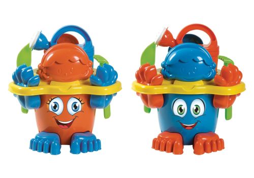 Secchiello da spiaggia per bambini con palette e accessori