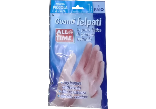 All Time guanti felpati rosa in puro lattice di gomma naturale misura piccola 6 - 6,5 paio