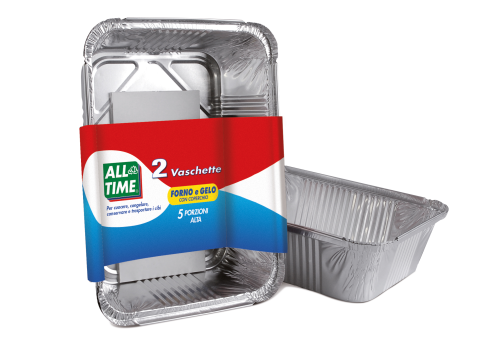 All Time vaschette forno e gelo alte con coperchio 2 pezzi