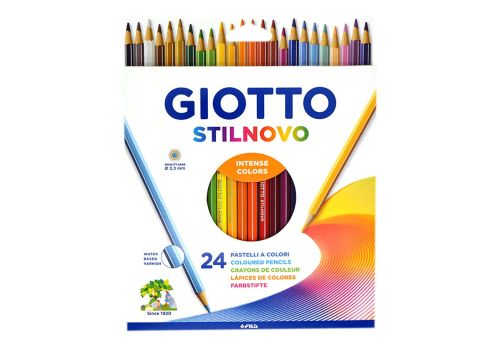 Giotto Stilnovo pastelli in legno colorati 24 pezzi