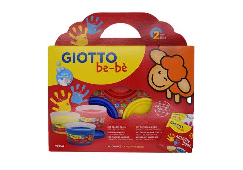 Giotto Be-Bè vasetti colori a dita per bambini 3 pezzi