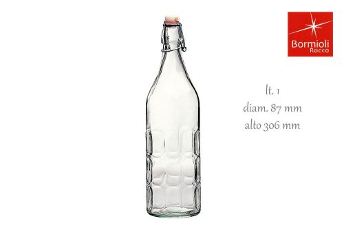 Bormioli Moresca bottiglia 1 litro con tappo 1 pezzo