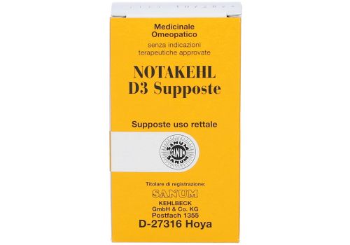 Notakehl D3 supposte usi rettale 10 pezzi