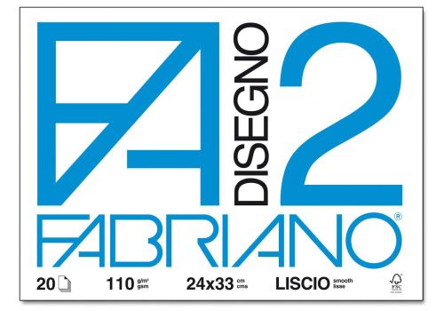 Fabriano FA2 album da disegno 24 x 33cm liscio 20 fogli