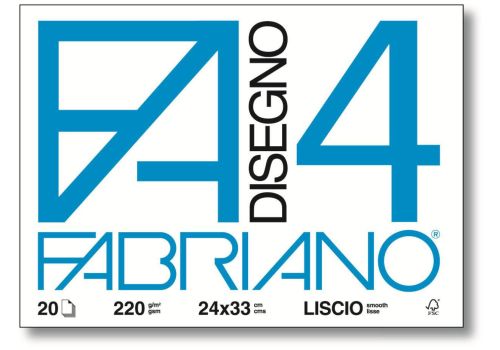 Fabriano FA4 album da disegno 24 x 33cm liscio 20 fogli
