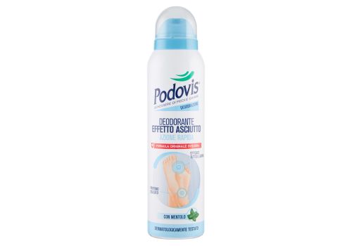 Podovis Deodorazione deodorante effetto asciutto ad azione rapida con mentolo spray 150ml