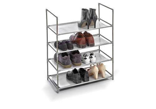 Domopak Living scarpiera salvaspazio in plastica con 4 ripiani