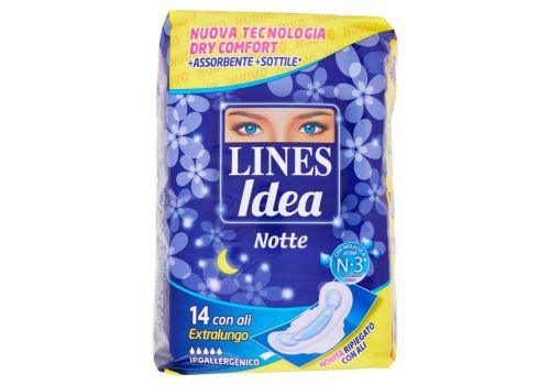 Lines Idea Notte assorbente extralungo con ali 14 pezzi
