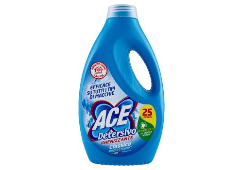 Ace detersivo igienizzante classicopulizia profonda per bianchi e colorati 1375ml