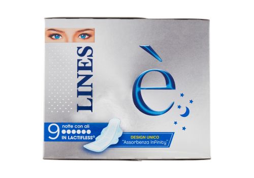 Lines è notte assorbenti con ali 9 pezzi