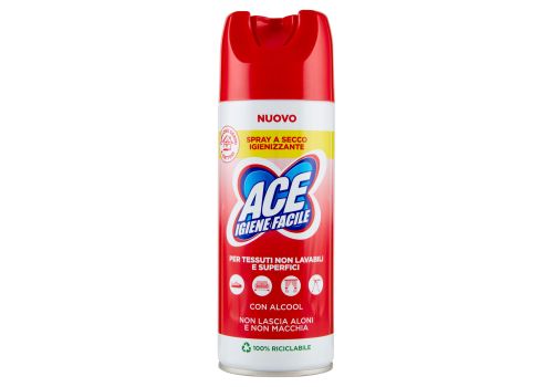 Ace igiene facile spray igienizzante a secco azione rapida senza risciacquo 300ml