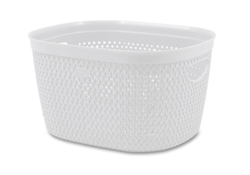 Contenitore in plastica colore bianco 26,5 x 22 x 15cm