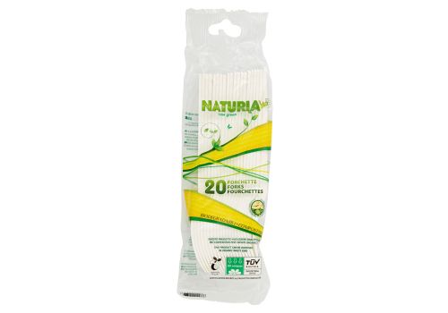 Naturia bio forchette in plastica compostabili 20 pezzi