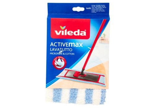 Vileda lavatutto activemax panno di ricambio in cotone e microfibra per pavimenti