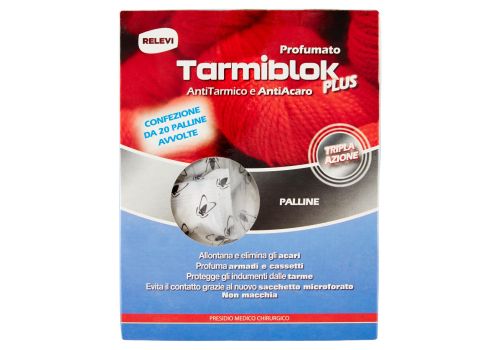 Tarmiblok Plus antitarmico e antiacaro tripla azione 20 palline avvolte