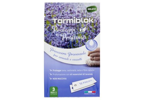 Relevi Tarmiblok Proteggi e Profuma Primavera Provenzale per armadi e cassetti 12 pezzi