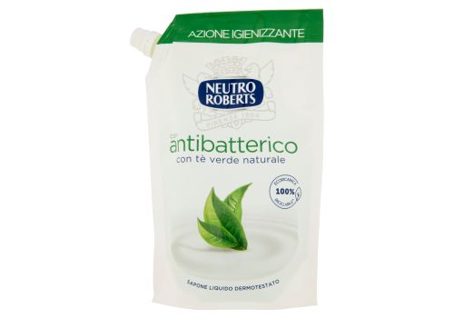 Neutro Roberts antibatterico con tè verde naturale sapone liquido dermotestato ricarica 400ml