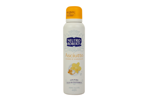 Neutro Roberts Asciutto legno di cedro e vaniglia deodorante spray 150ml
