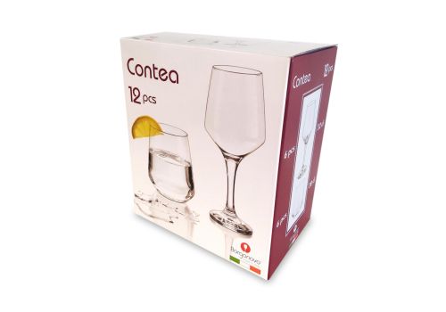 Androni contea set con 6 calici 27cl + 6 bicchieri 38cl 12 pezzi
