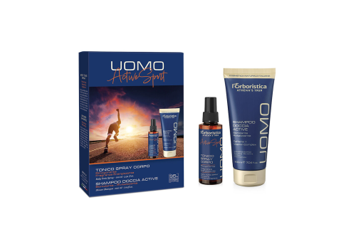 Erboristica Uomo Active Sport gel doccia 200ml + lozione spray corpo 100ml