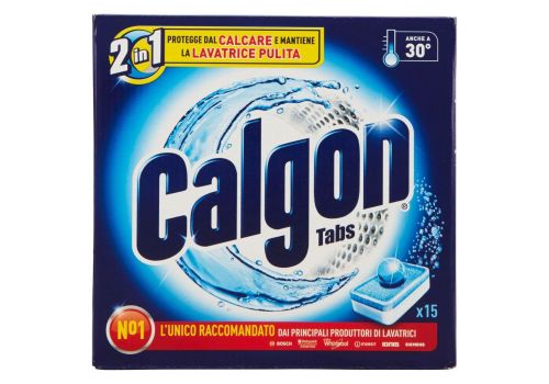 Calgon anticalcare tabs protezione lavatrice 15 pezzi