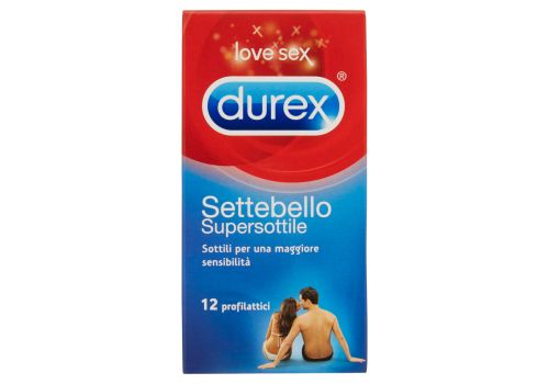 Durex Settebello Super Sottile preservativi per una maggiore sensibilità 12 pezzi