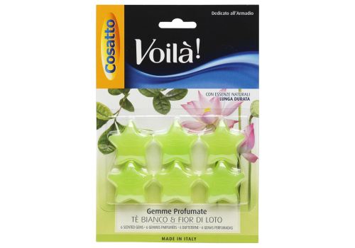 Cosatto tè bianco e fior di loto gemme profumate per armadio 6 pezzi