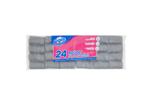 Logex lana d''acciaio in rotolo 24 pezzi