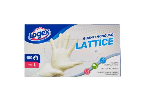 Logex guanti in lattice monouso taglia l 100 pezzi 