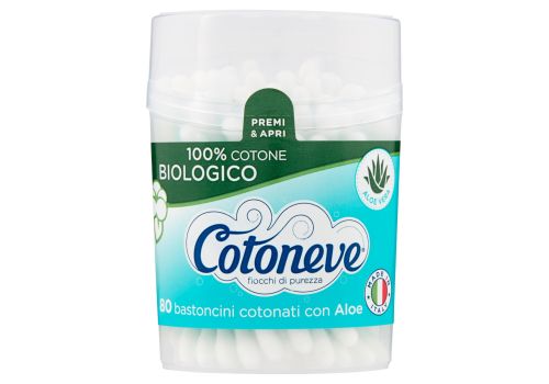 Cotoneve bastoncini di cotne con Aloe 80 pezzi