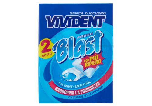Vivident Fresh Blast ice mint menthol chewing gum freschezza intensa 2 x 30 grammi