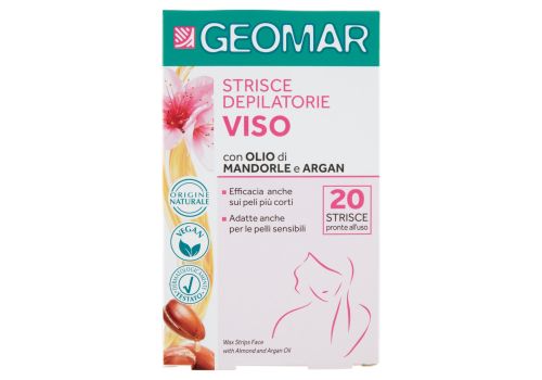 Geomar strisce depilatorie viso 20 pezzi