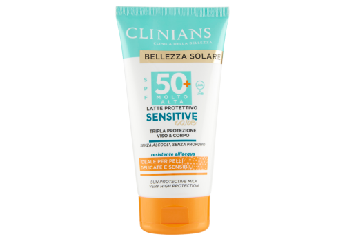 Clinians Bellezza Solare Sensitive Care spf 50+ molto alta latte protettivo per pelli delicate e sensibili 150ml