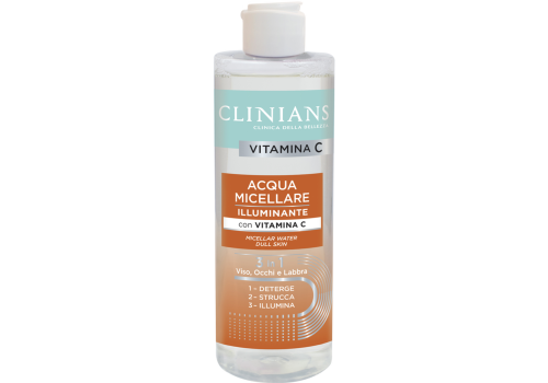 Clinians acqua micellare illuminante con vitamina C per pelle luminosa 400ml