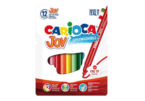 Carioca joy pennarelli superlavabili punta soft colori assortiti 12 pezzi