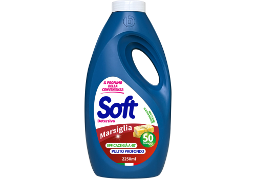 Soft marsiglia detersivo bucato lavatrice 50 lavaggi 2250ml