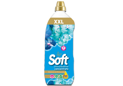 Soft blu ammorbidente concentrato 95 lavaggi 2 litri