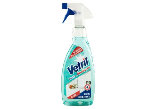 Vetril vetri e multiuso con alcool igienizzante per superfici brillanti 650ml