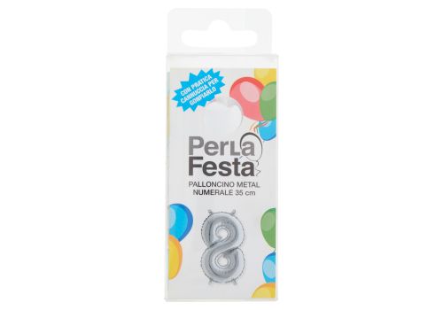 PerLa Festa 8 palloncino metal numerale 35cm