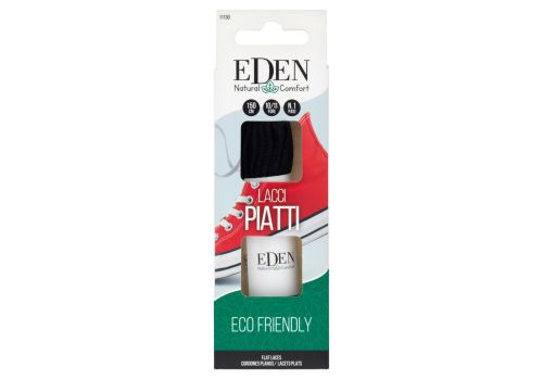 Eden Natural Comfort lacci piatti neri 150cm 10/11 fori 1 paio