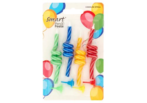 Smart PerLa Festa candeline spirali 4 pezzi