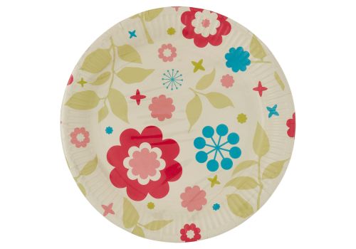 Smart ecotable piatti in cartoncino rotondi colorati Ø 23cm 8 pezzi