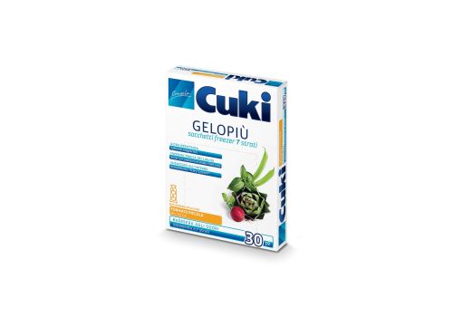 Cuki Congela Gelopiù sacchetti freezer 7 strati formato piccolo 18 x 28cm 30 pezzi