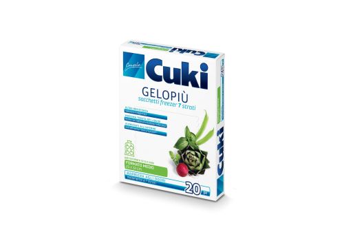 Cuki Congela Gelopiù sacchetti freezer 7 strati formato medio 23 x 32cm 20 pezzi