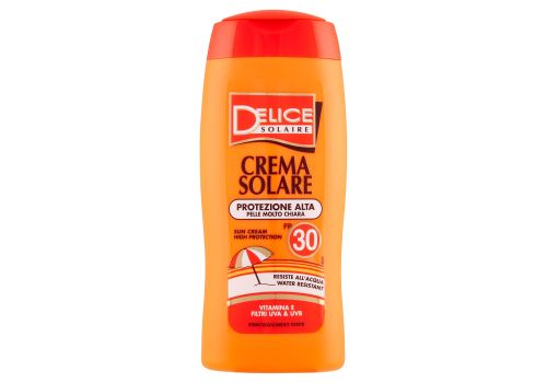 Delice Solaire Fp 30 protezione alta pelle molto chiara crema solare 250ml