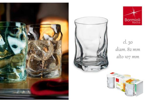 Bormioli Sorgente bicchiere acqua 30cl 3 pezzi