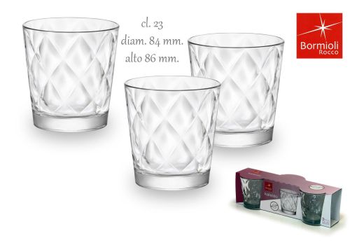 Bormioli Kaleido bicchiere acqua 24,5cl 3 pezzi