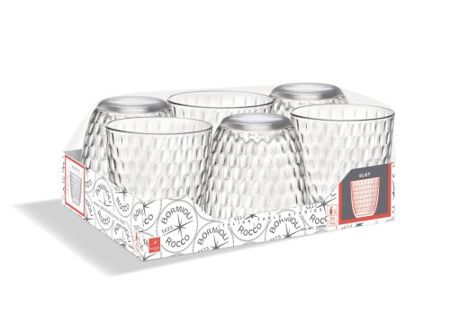 Bormioli Slot bicchieri trsparenti in vetro 29cl 6 pezzi