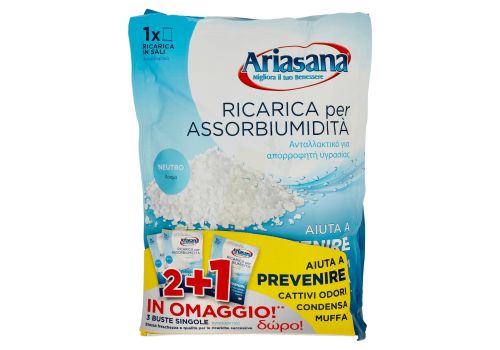Ariasana ricarica per assorbiumidità neutro 3 buste 450 grammi