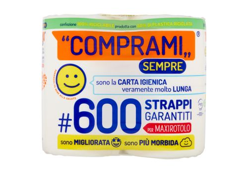 Comprami Sempre carta igienica 600 strappi 4 maxirotoli